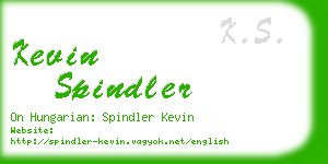 kevin spindler business card